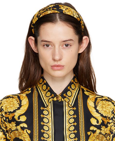 versace leather headband|versace hair band.